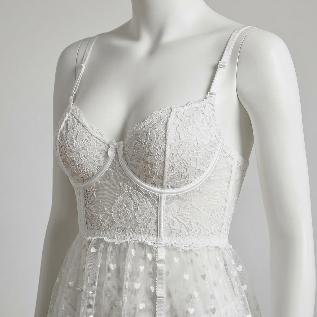 Women's White Lace Lingerie Se - Babydoll Chemise Night recension och pris