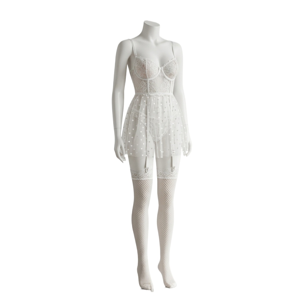 Women's White Lace Lingerie Se - Babydoll Chemise Night recension och pris